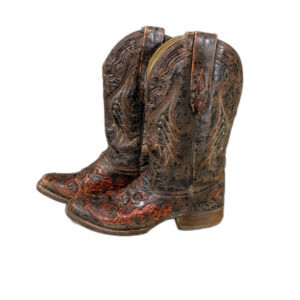 Corral Vintage Embroidered square toe Western Cowboy Boots women’s Sz 9.5 M